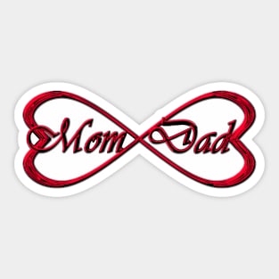 Love Mom And Dad Always Sticker